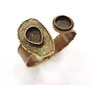 Hammered Bracelet Blanks Bangle Blanks Cuff Blanks Adjustable Bracelet Blank Antique Bronze Plated Brass (16mm and 20x15mm Blanks) G8783