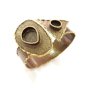 Hammered Bracelet Blanks Bangle Blanks Cuff Blanks Adjustable Bracelet Blank Antique Bronze Plated Brass (10mm and 20x15mm Blanks) G8784