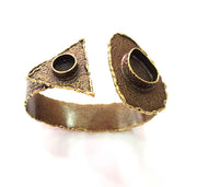 Hammered Bracelet Blanks Bangle Blanks Cuff Blanks Adjustable Bracelet Blank Antique Bronze Plated Brass (10mm and 20x15mm Blanks) G8784