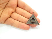 Antique Copper Pendant Blank Mosaic Base Blank inlay Blank Necklace Blank Resin Blank Mountings Antique Copper Plated Brass (37x37mm) G8785