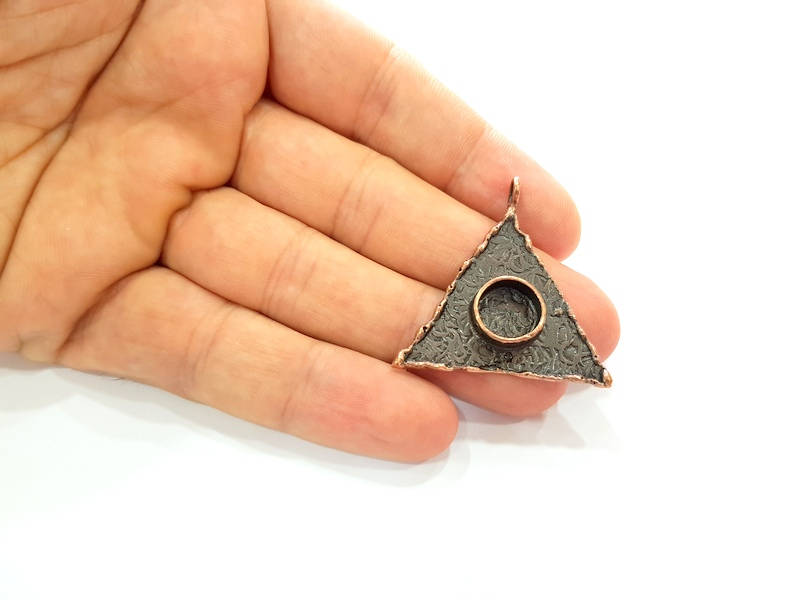 Antique Copper Pendant Blank Mosaic Base Blank inlay Blank Necklace Blank Resin Blank Mountings Antique Copper Plated Brass (37x37mm) G8785