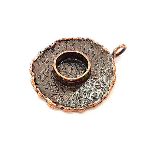 Antique Copper Pendant Blank Mosaic Base Blank inlay Blank Necklace Blank Resin Blank Mountings Antique Copper Plated Brass (29mm) G8792