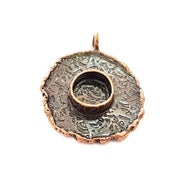 Antique Copper Pendant Blank Mosaic Base Blank inlay Blank Necklace Blank Resin Blank Mountings Antique Copper Plated Brass (29mm) G8792