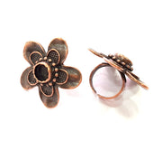 Copper Ring Blank inlay Ring Blank Mosaic Ring Bezel Base Settings Cabochon Mountings (10mm blank ) Antique Copper Plated Brass G8794