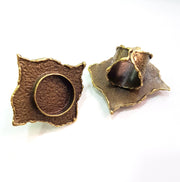 Antique Bronze Ring Blank inlay Ring Blank Mosaic Bezel Base Settings Cabochon Mountings (20mm blank ) Antique Bronze Plated Brass G8804