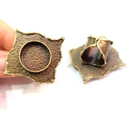 Antique Bronze Ring Blank inlay Ring Blank Mosaic Bezel Base Settings Cabochon Mountings (20mm blank ) Antique Bronze Plated Brass G8804