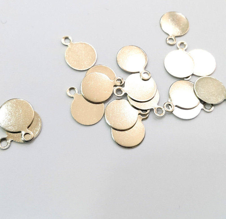 500 Pcs (8mm) Silver Color Brass Charms   G888