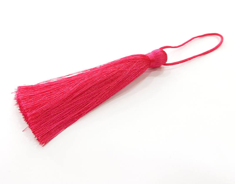 Fuschia Tassel , Large Thick 113 mm - 4.4 inches G8310