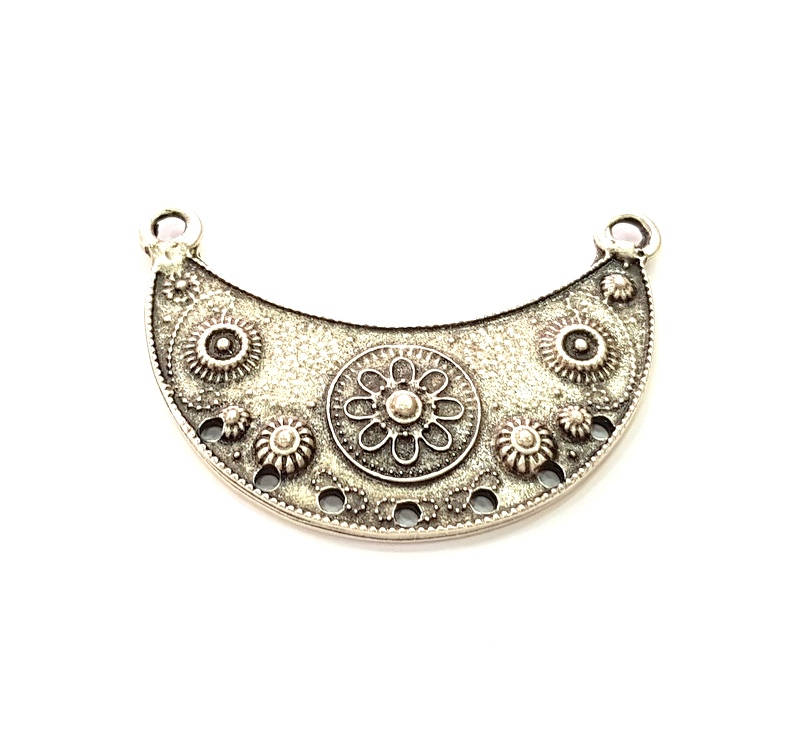 Silver Pendant Antique Silver Plated Pendants (57x24mm) G8313