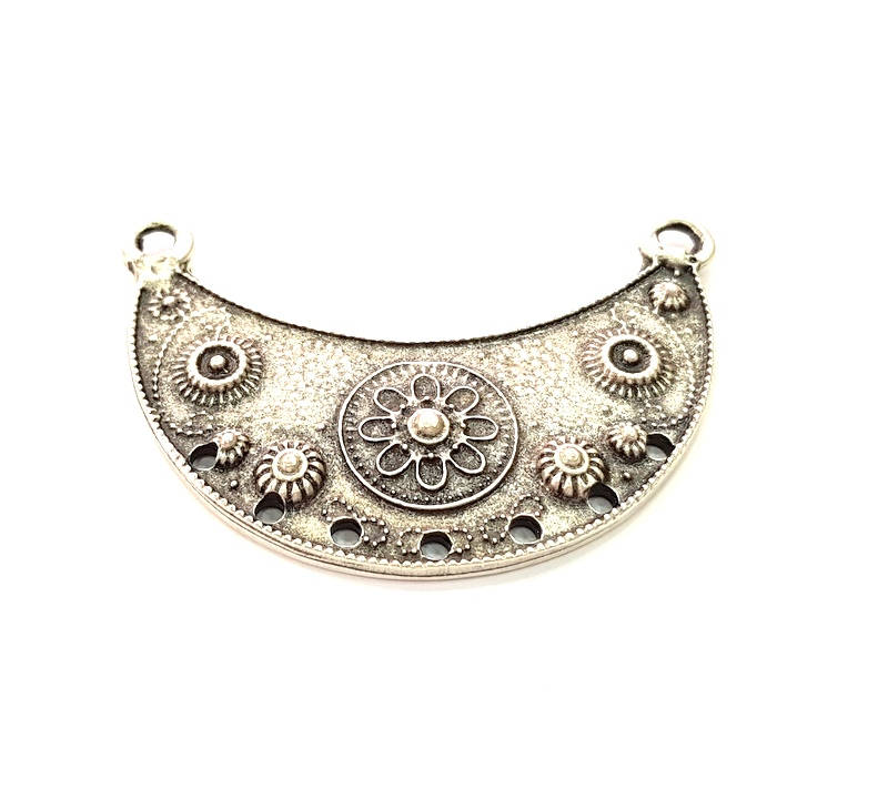 Silver Pendant Antique Silver Plated Pendants (57x24mm) G8313