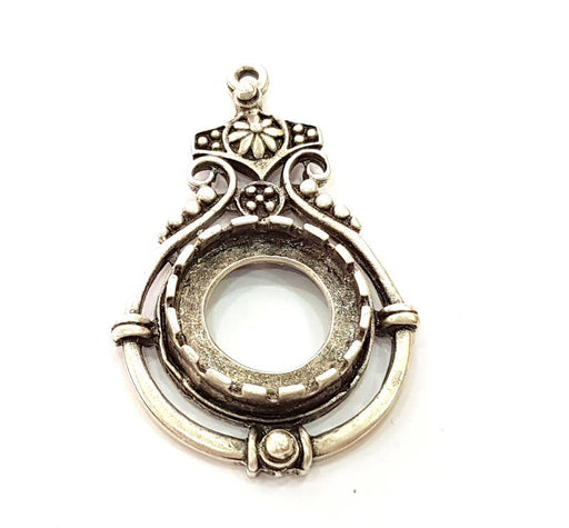 Silver Pendant Antique Silver Plated Pendants (56x34mm) G8314