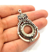 Silver Pendant Antique Silver Plated Pendants (56x34mm) G8314