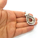 Silver Pendant Antique Silver Plated Pendants (56x34mm) G8314