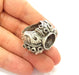 Silver Ring Blank Base Bezel Settings Cabochon Base Mountings Adjustable (15x12mm and 3mm Blank) , Antique Silver Plated Brass G8318
