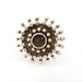 Silver Ring Blank Base Bezel Settings Cabochon Base Mountings Adjustable (9mm Blank) , Antique Silver Plated Brass G8321