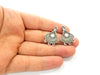 4 Silver Pendant Antique Silver Plated Pendant (30x20mm) G8324