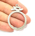 2 Silver Pendant Antique Silver Plated Pendant (55x40mm) G8813