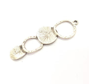 10 Silver Pendant Antique Silver Plated Pendant (72x20mm) G8822