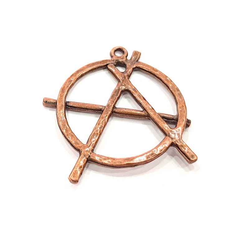2 Antique Copper Charms Antique Copper Plated Charms (46x43mm) G8825