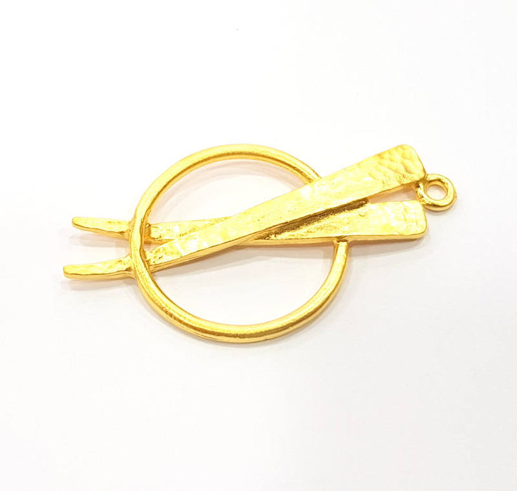 Gold Charm Gold Plated Charms  (46x22mm)  G8829