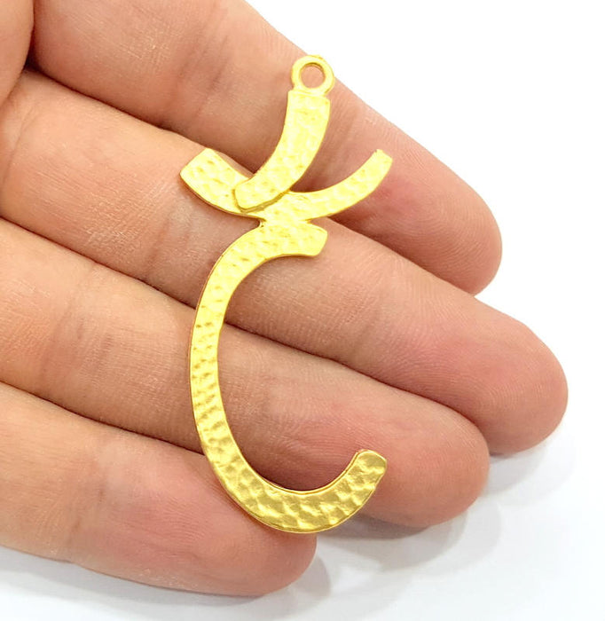 Gold Charm Gold Plated Charms  (54x20mm)  G8830