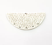 Silver Plated Connector Antique Silver Plated Brass Charms (50x25mm)  G8347