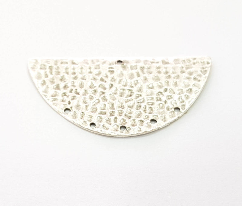 Silver Plated Connector Antique Silver Plated Brass Charms (50x25mm)  G8347