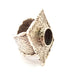 Silver Ring Blank Base Bezel Settings Cabochon Base Mountings Adjustable (10mm Blank) , Antique Silver Plated Brass G8673