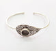 Bracelet Blanks Bangle Blanks Cuff Blanks Adjustable Bracelet Blank Antique Silver Plated Brass ( 10mm Blanks ) G8375