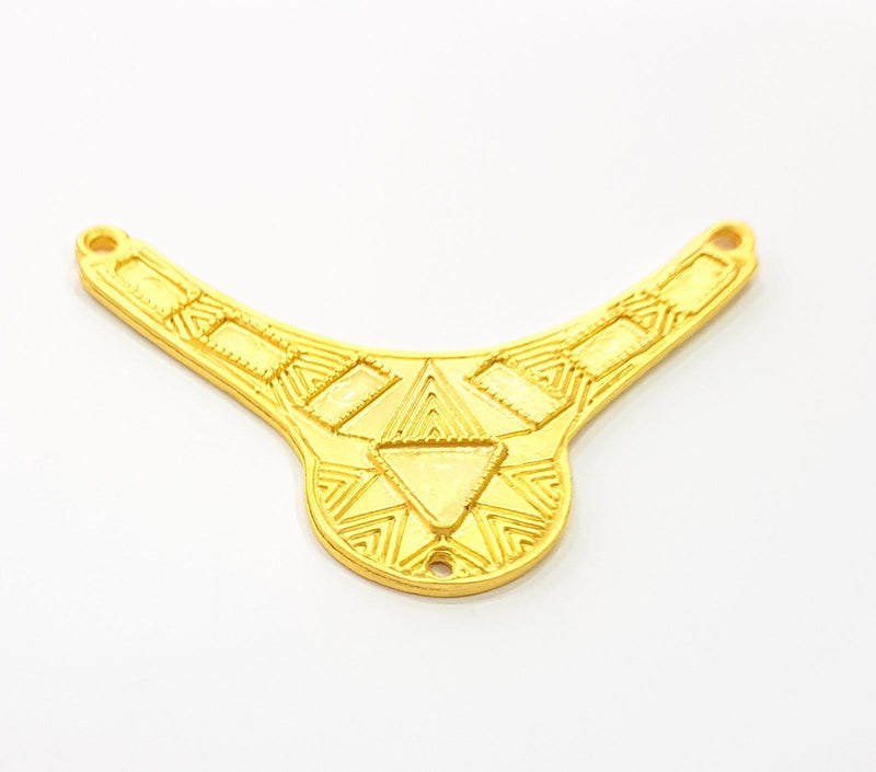 Gold Pendant Gold Plated Necklace Connector (66x30mm)  G8385