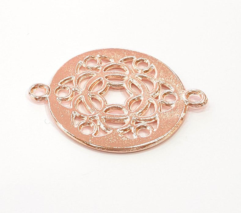 Rose Gold Pendant Connector Rose Gold Plated Pendant (45x35 mm)  G8389