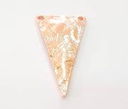 Rose Gold Triangle Pendant Rose Gold Plated Pendant (42x23 mm) G8397