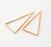 2 Rose Gold Triangle Pendant Rose Gold Plated Pendant (64x28 mm) G8398