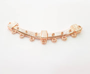 Rose Gold Connector Pendant Rose Gold Plated Pendant (67x16 mm) G8400