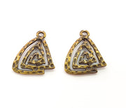 4 Antique Bronze Pendant Antique Bronze Plated Pendant (27x21mm) G8406