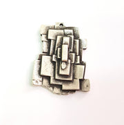 Silver Pendant Antique Silver Plated Pendant (41x32mm) G8853