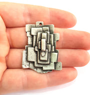 Silver Pendant Antique Silver Plated Pendant (41x32mm) G8853
