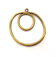 12 Antique Bronze Plated Pendant (50mm) G9441