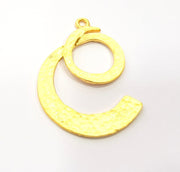 Gold Charm Gold Plated Charms  (47x34mm)  G8911
