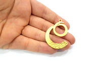 Gold Charm Gold Plated Charms  (47x34mm)  G8911