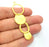 Gold Charm Gold Plated Charms  (72x20mm)  G8913