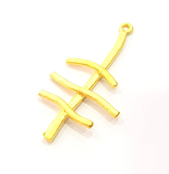 Gold Charm Gold Plated Charms  (57x28mm)  G8914