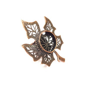 Copper Ring Blank inlay Ring Blank Mosaic Ring Bezel Base Settings Cabochon Mountings (20mm blank ) Antique Copper Plated Brass G14997
