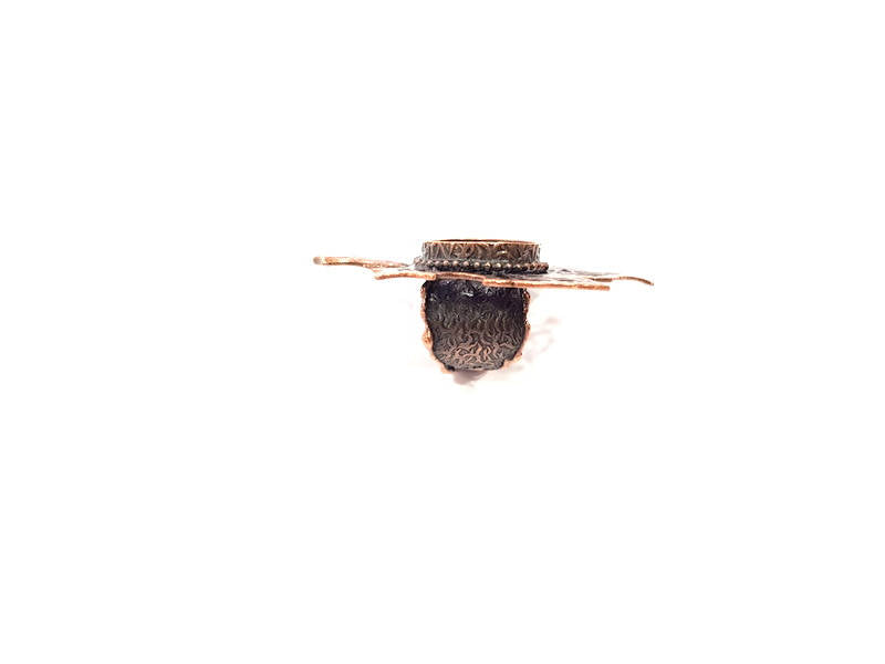 Copper Ring Blank inlay Ring Blank Mosaic Ring Bezel Base Settings Cabochon Mountings (20mm blank ) Antique Copper Plated Brass G14997