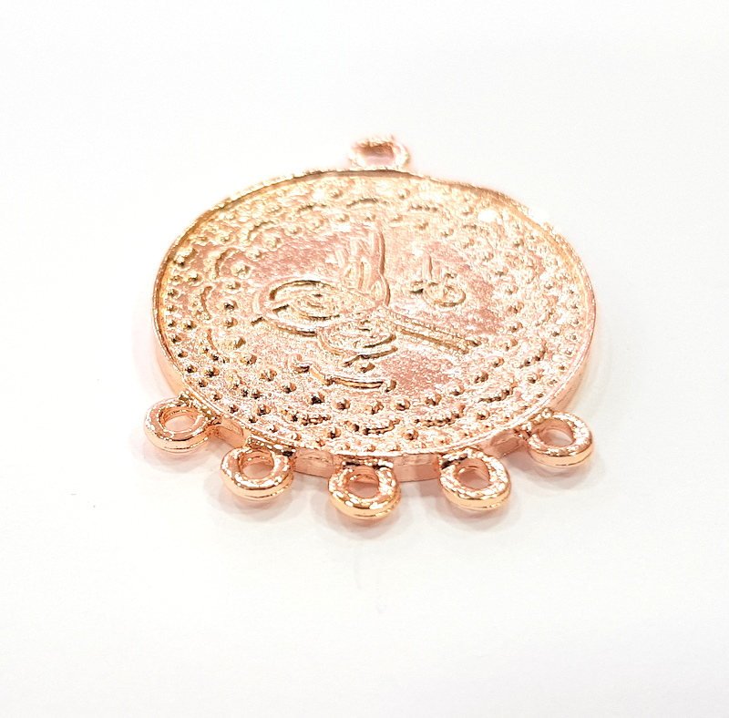 Rose Gold Ottoman Signature Pendant Rose Gold Plated Pendant (27 mm) G8935