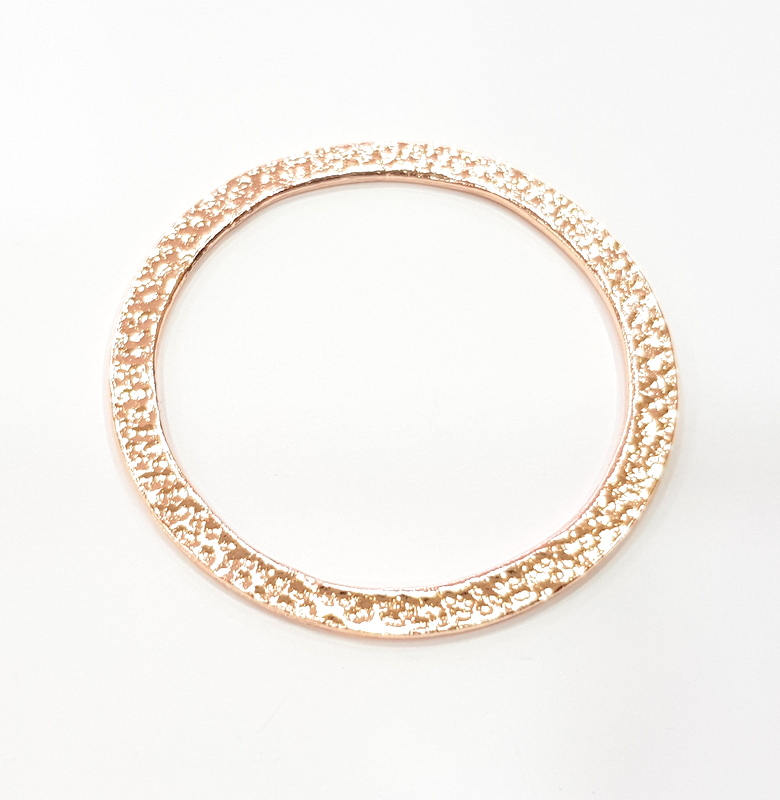 Rose Gold Circle Charms Rose Gold Plated Connectors (58 mm)  G8937