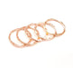 5 Rose Gold Circle Charms Rose Gold Plated Connectors (28 mm)  G8938