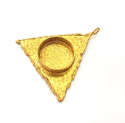 Raw Brass Pendant Blank Mosaic Base Blank inlay Blank Necklace Blank Resin Blank Mountings Cabochon Bezel Base  (20mm blank) G8949