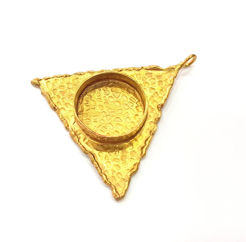 Raw Brass Pendant Blank Mosaic Base Blank inlay Blank Necklace Blank Resin Blank Mountings Cabochon Bezel Base  (20mm blank) G8949