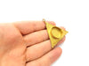 Raw Brass Pendant Blank Mosaic Base Blank inlay Blank Necklace Blank Resin Blank Mountings Cabochon Bezel Base  (20mm blank) G8949